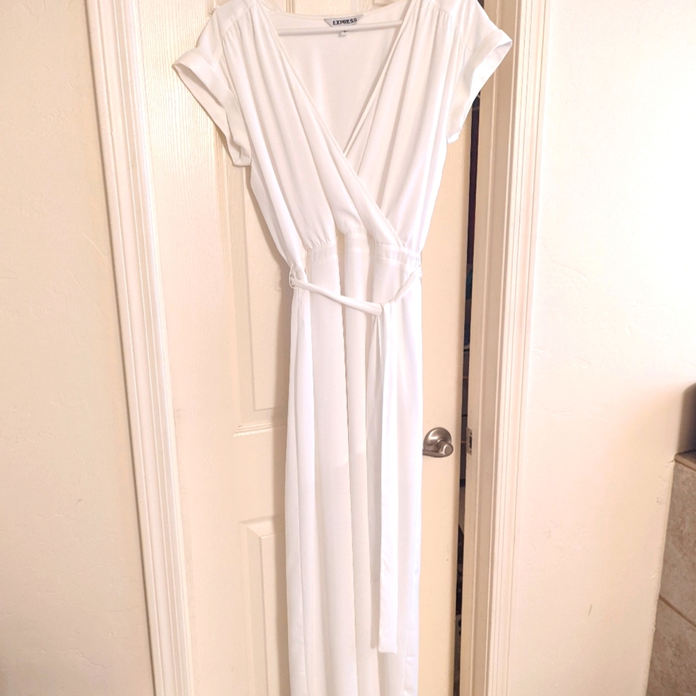 Express - long white dress.